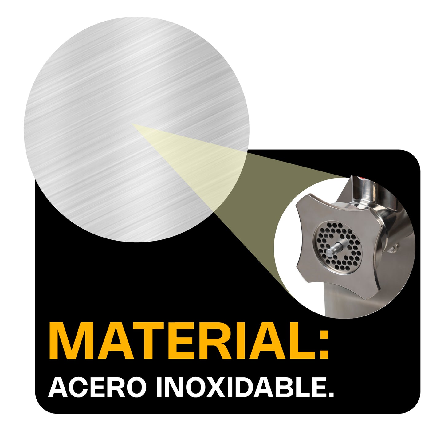 Cedazo de 1/4 para molino 12, fabricado en acero inoxidable. CEDA12-6
