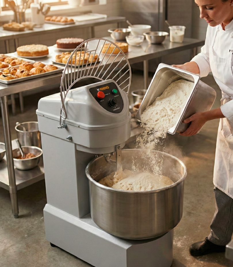 Amasadora de doble acción giratoria 50L. AMASA-50