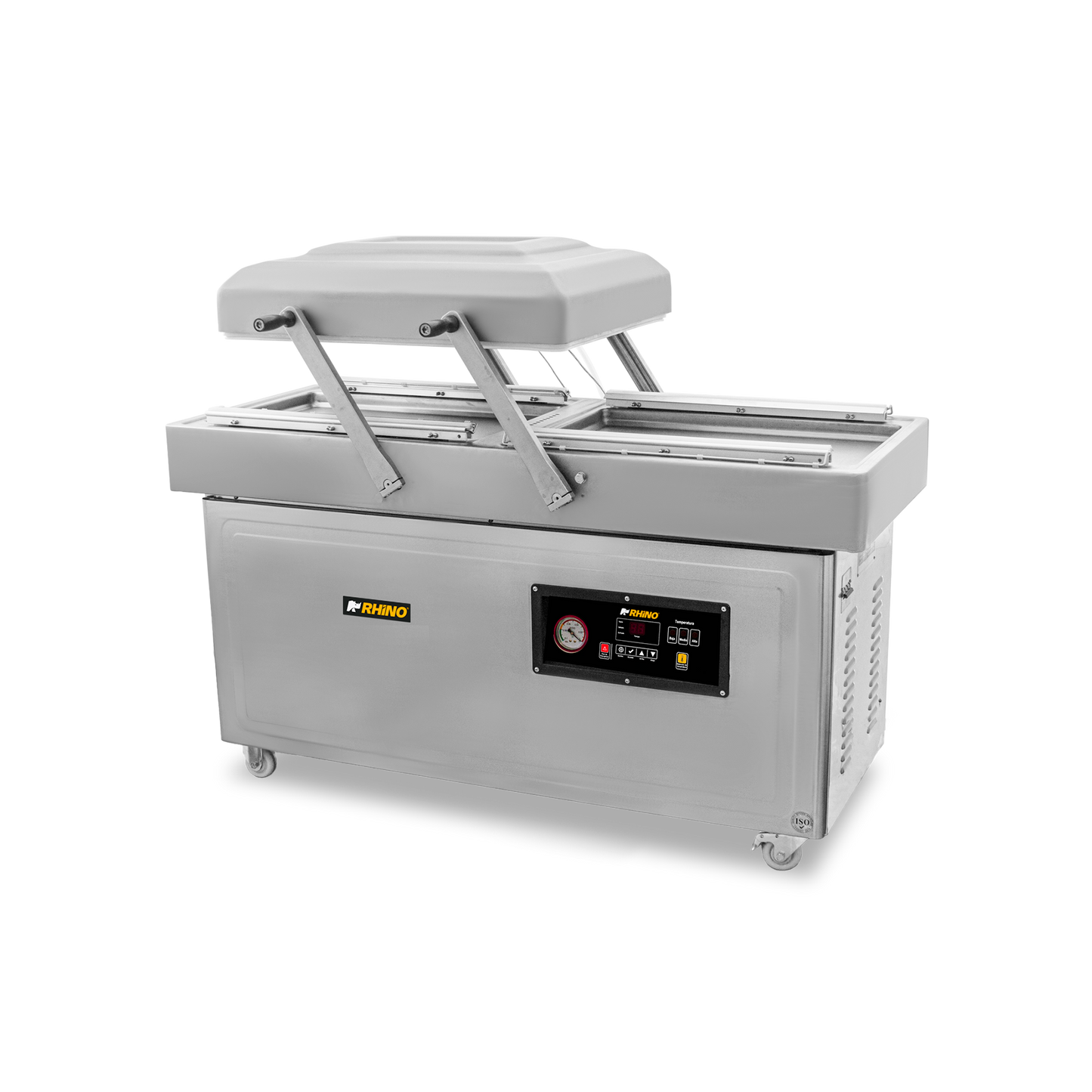 Empacadora al vacío con doble cámara de vacío, 4 barras de sellado de 59 cm con capacidad de bomba 60 m³/h