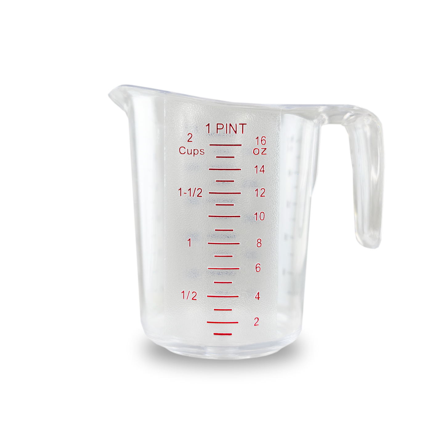 Jarra de policarbonato medidora graduada, capacidad de 500 ml.