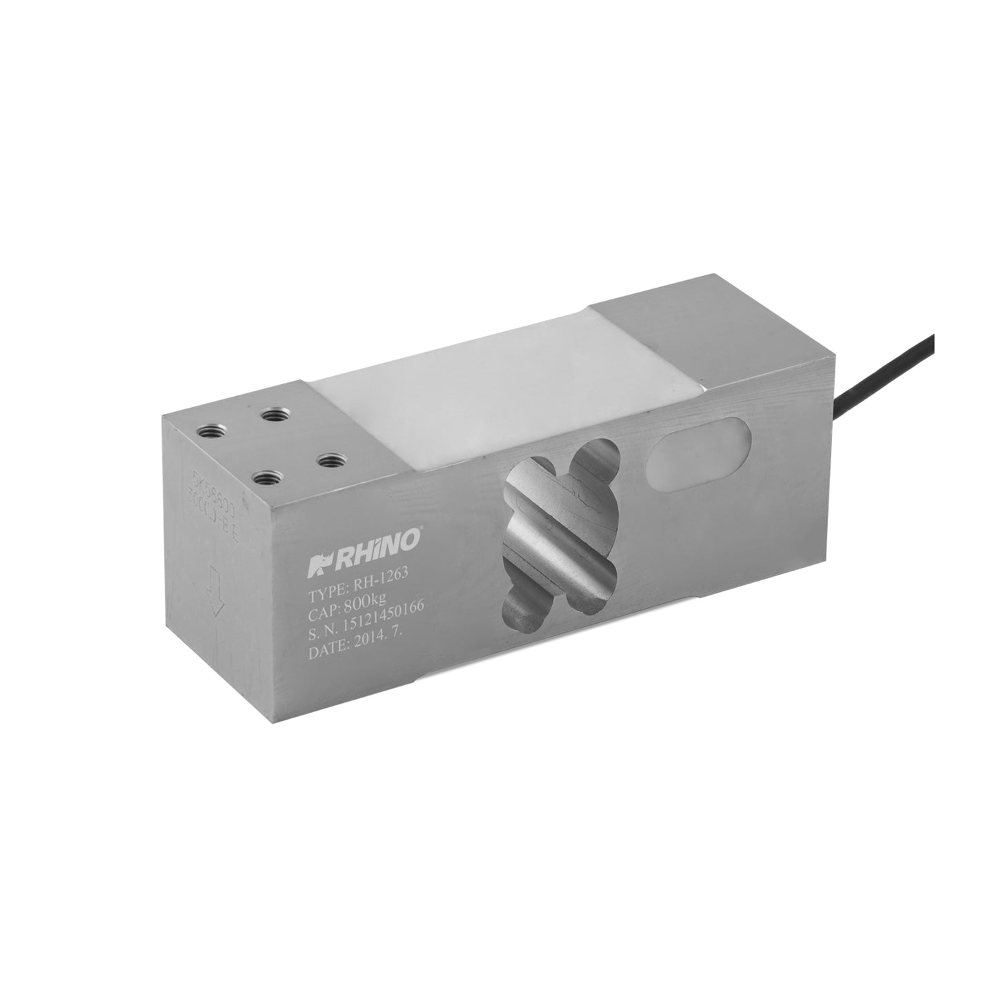 Celda de carga construida en aluminio.