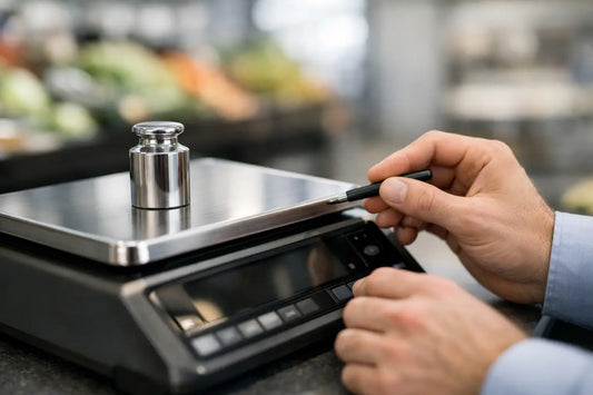 Cómo calibrar una báscula comercial digital