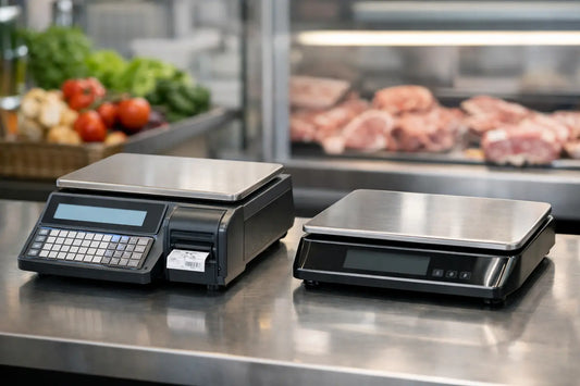 Báscula etiquetadora vs báscula digital para vender