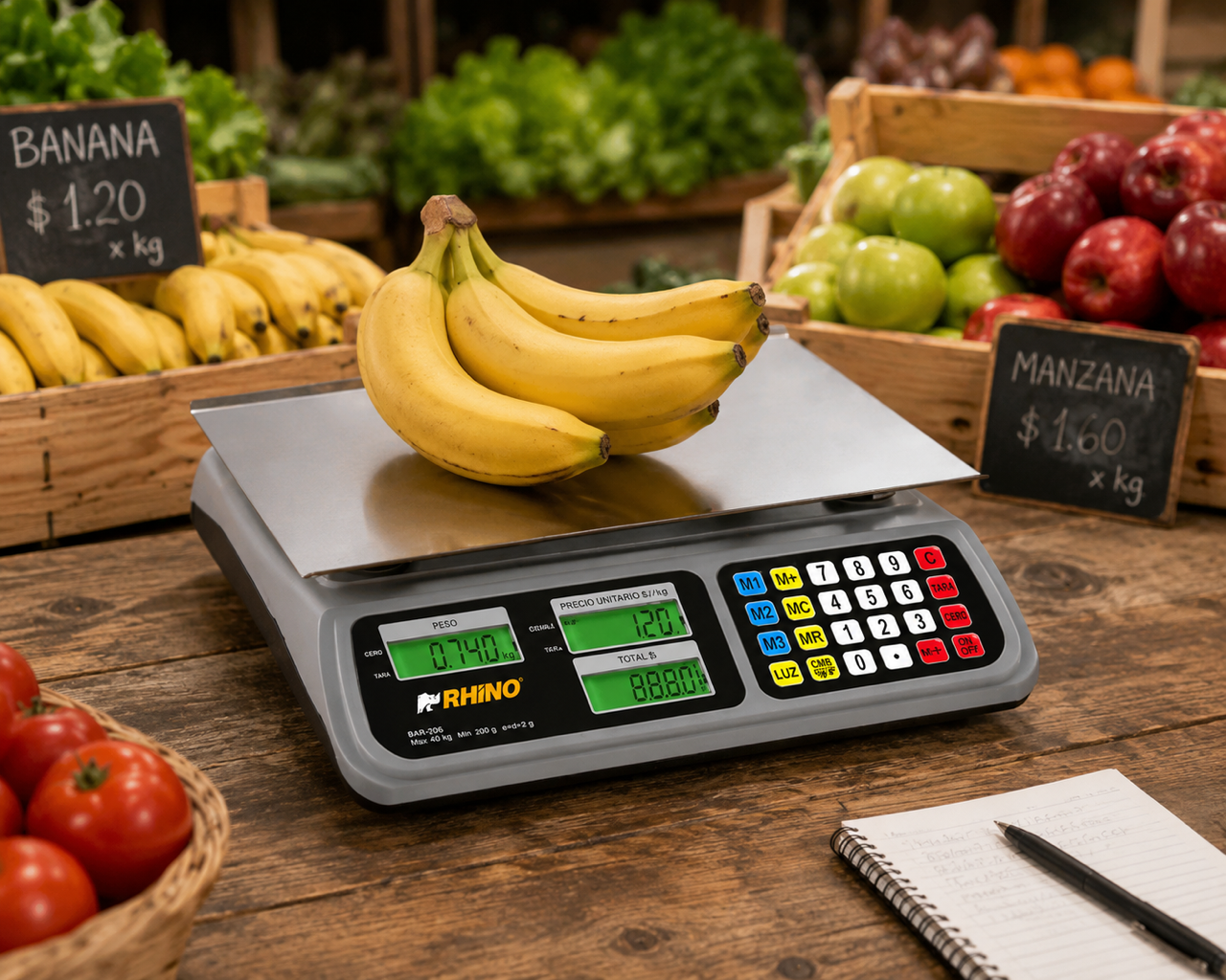 Báscula electrónica multifuncional /USB/BAR-8RS