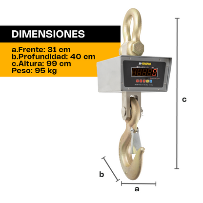 Bascula colgante 20,000 kg / 10 kg