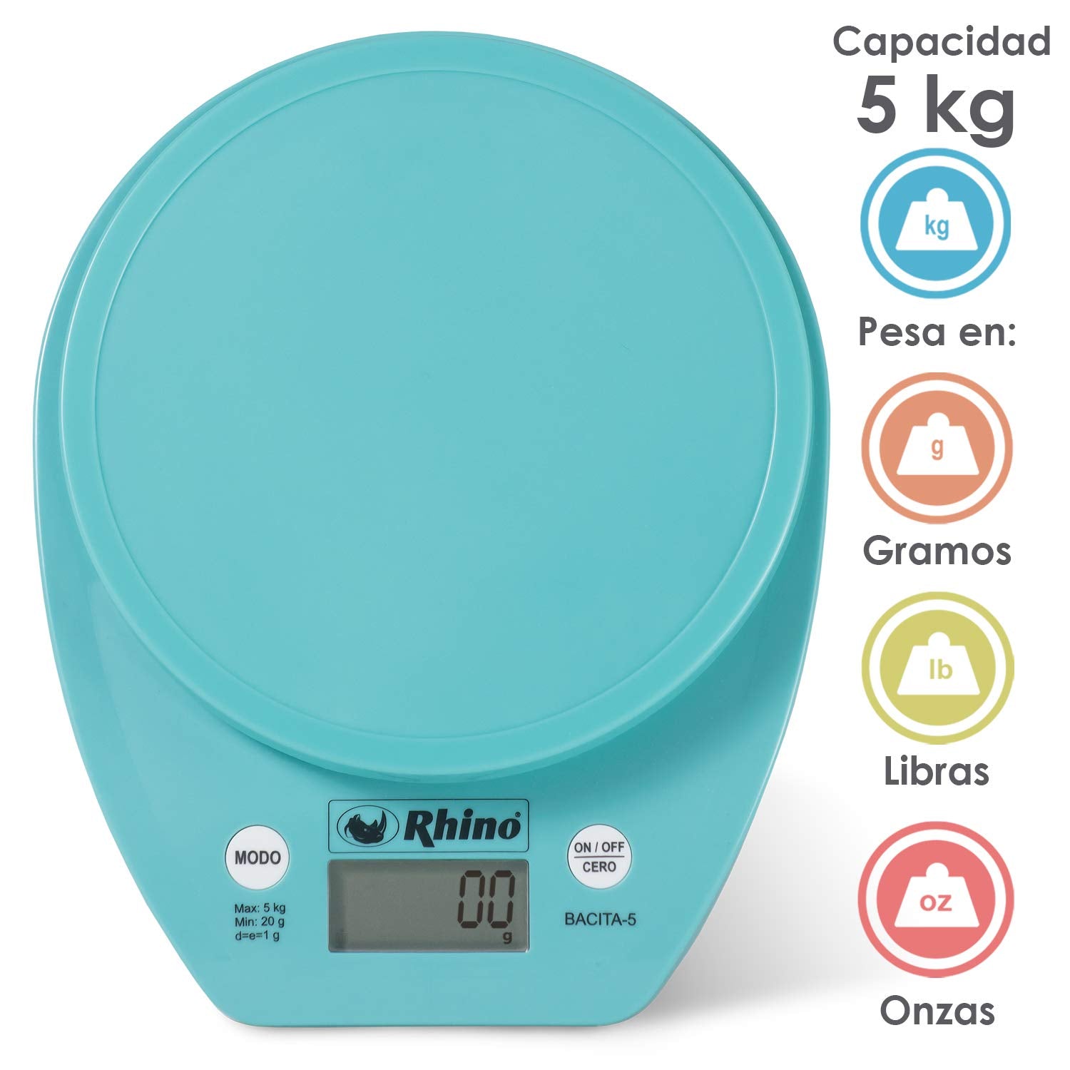 Báscula cálculo de volumen en mililitros