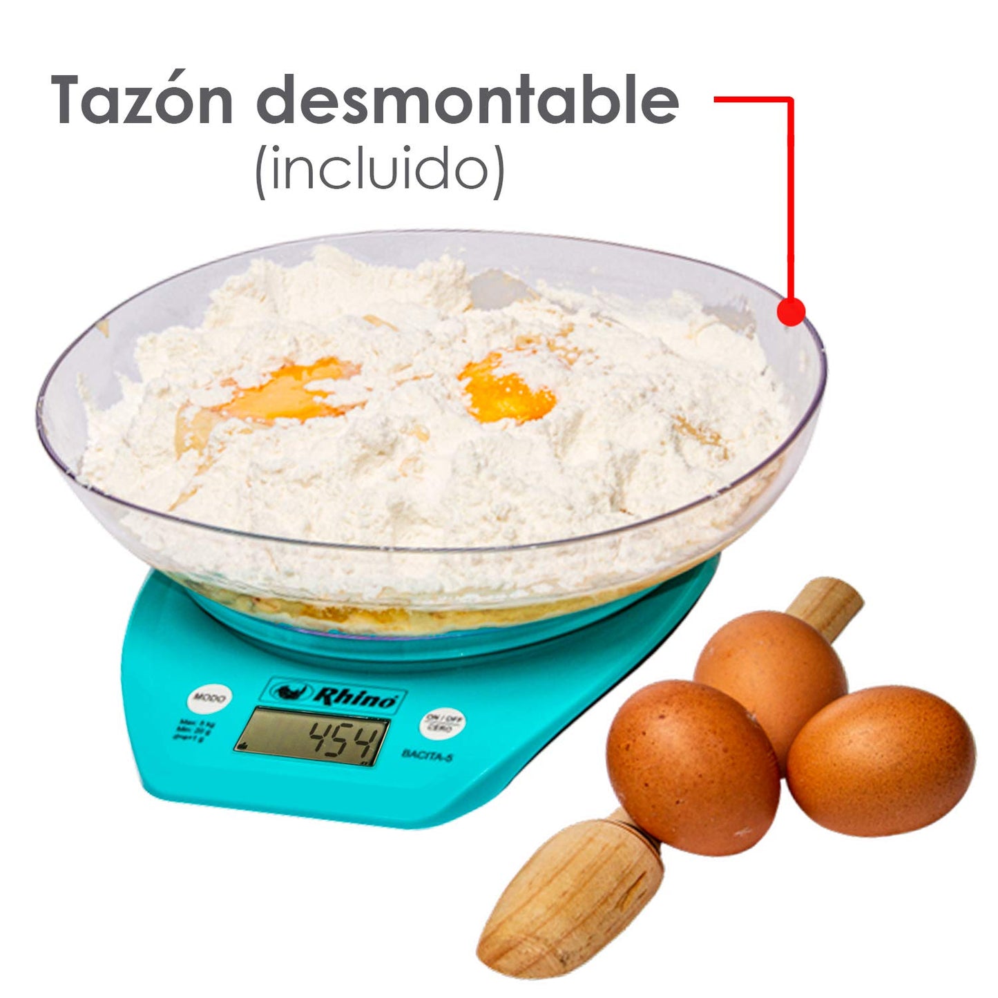 Báscula cálculo de volumen en mililitros