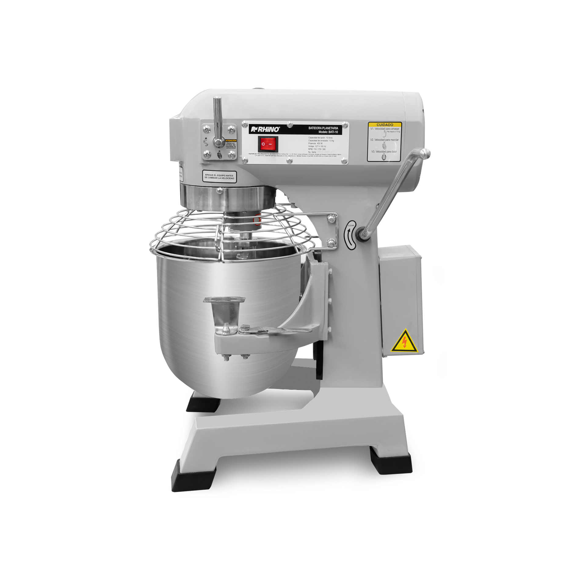 Batidora planetaria, capacidad de 10L