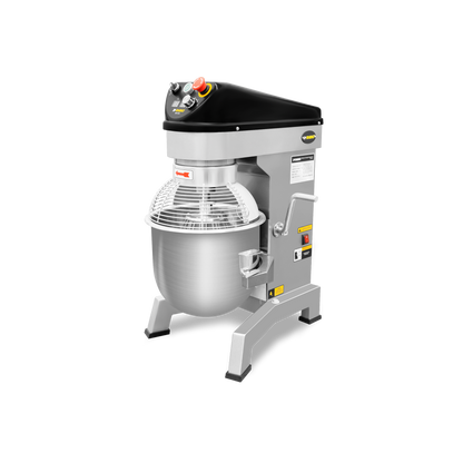 Batidora planetaria, de velocidad variable, capacidad de 20 lt, potencia de 1,000 W.