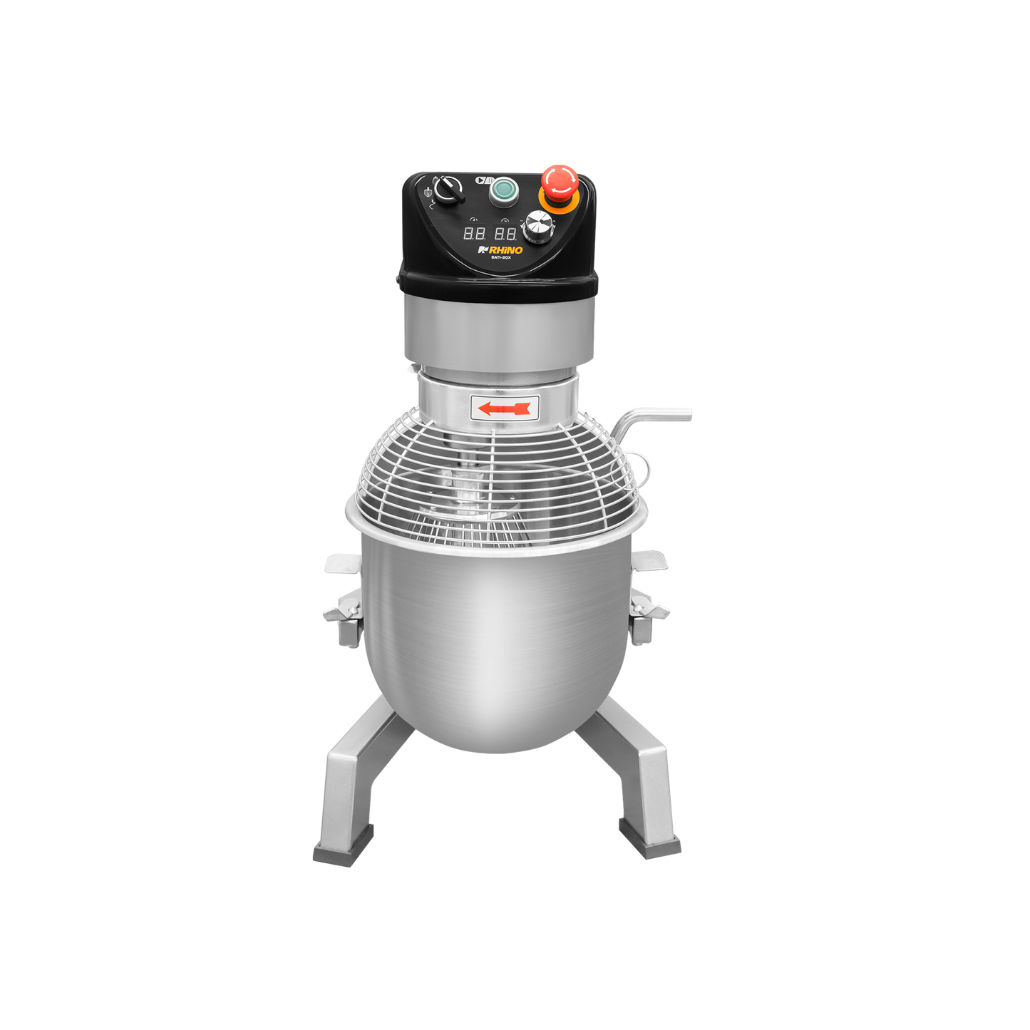 Batidora planetaria, de velocidad variable, capacidad de 20 lt, potencia de 1,000 W.