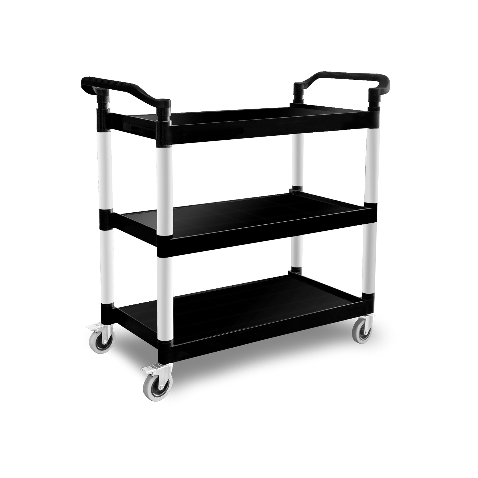 Carrito de servicio de 3 niveles con estructura de aluminio y repisas  CARSEP-03