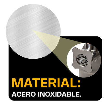 Cedazo de 1/4 para molino 12, fabricado en acero inoxidable. CEDA12-6