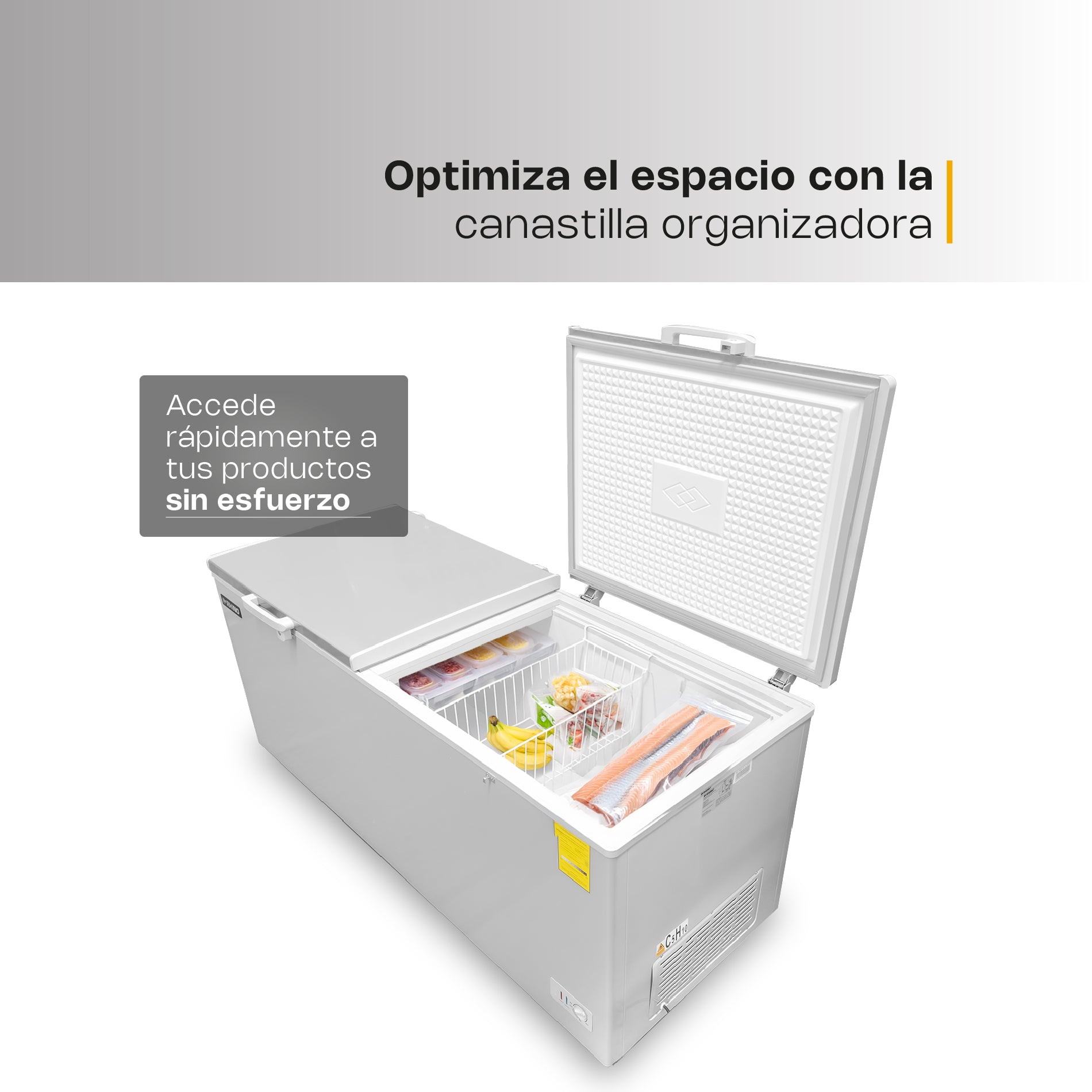 Congelador horizontal 24X ft³, temperatura de operación 5°C a -24°C CONGECO-24X