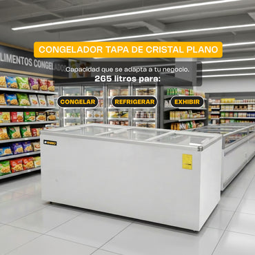 Congelador Tapa de Cristal Plano CONGECRI-12P