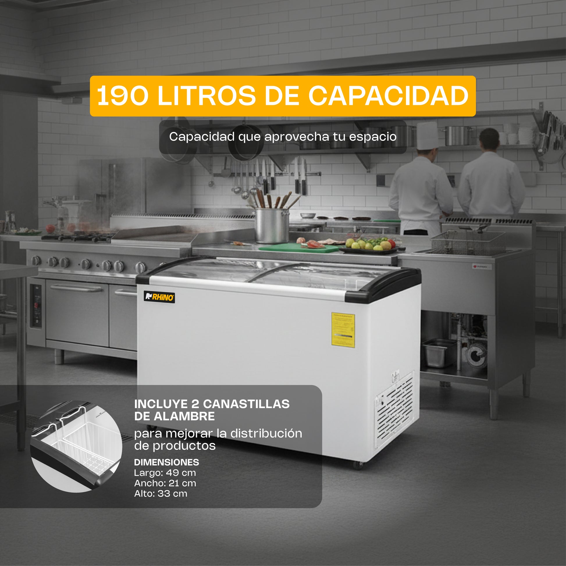 Congelador Tapa de Cristal Curva 7 Pies