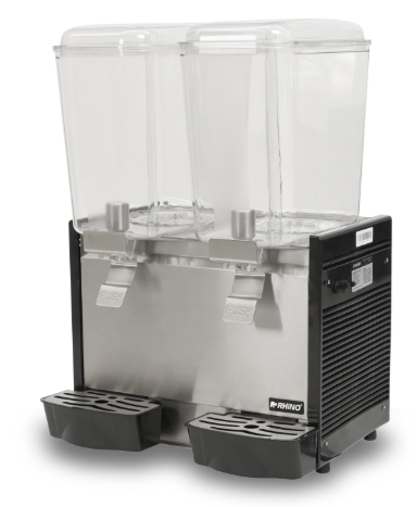Dispensador de bebidas frías, 2 tanques con capacidad de 18 litros c/u DISBEF-2T