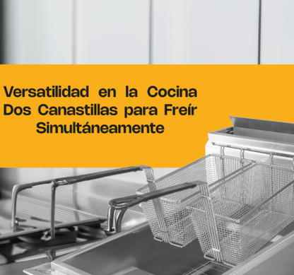 Freidora de gas LP, capacidad de tina de 24 litros. FREI-24LP