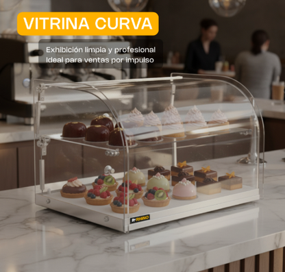 Vitrina neutra curva de 45L VITNEU-45C
