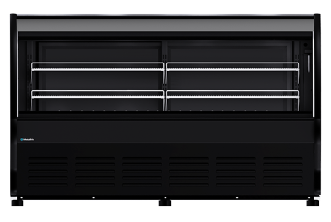Vitrina cremera con cristal curvo VCM-200