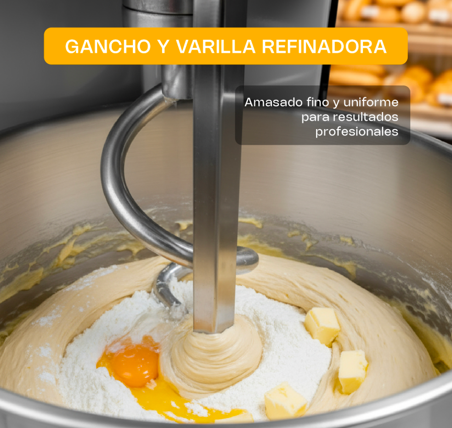 Amasadora de doble acción giratoria 50L. AMASA-50