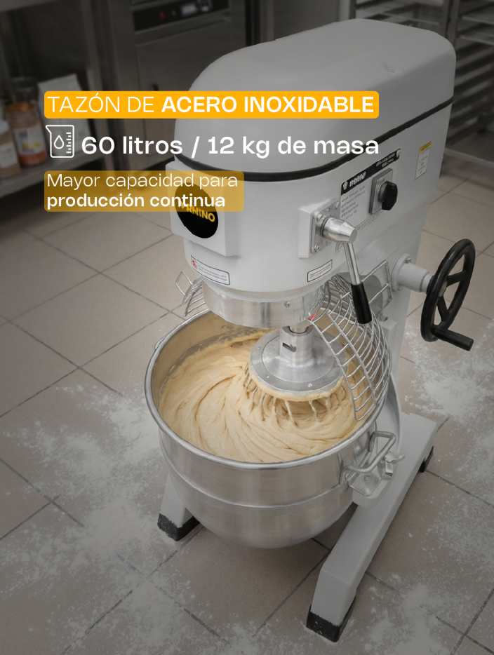 Batidora planetaria, capacidad de 60 lt BATI-60