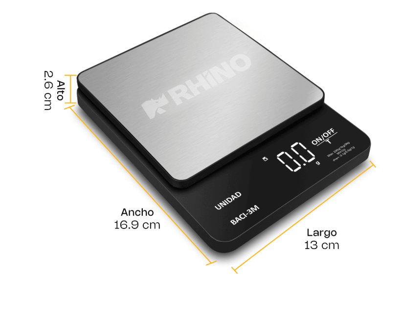 Báscula Digital de Precisión de 0.1 g con Capacidad de 3 kg BACI-3M