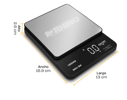 Báscula Digital de Precisión de 0.1 g con Capacidad de 3 kg BACI-3M