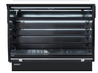 Vitrina autocontenida recta fabricada con paredes y puertas de cristal AP-VI-AR-383