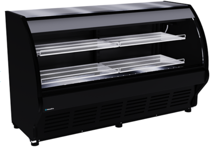 Vitrina cremera con cristal curvo VCM-200