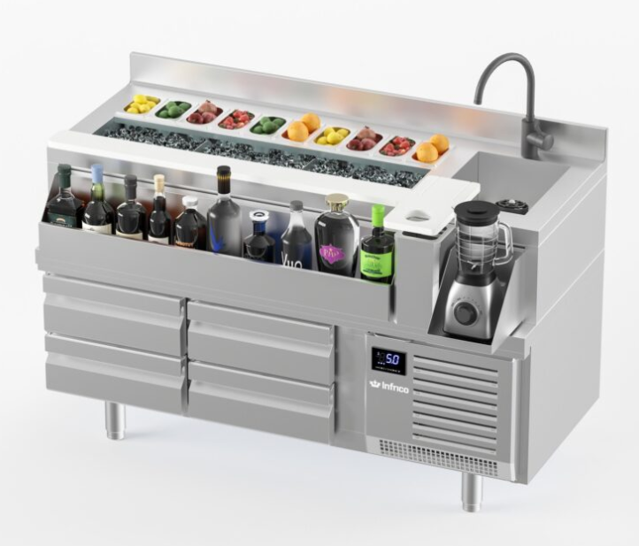 Mesa refrigerada cocktails BAR STATION Series BST1600R