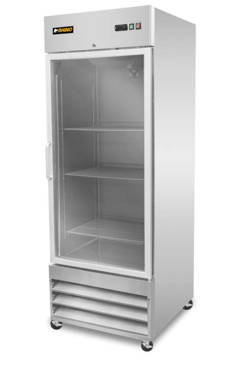 Refrigerador Vertical de Acero Inoxidable con Puerta de Cristal 21 pies REVECRI-23