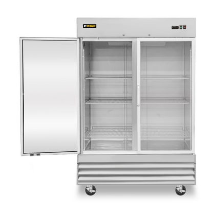 Refrigerador Vertical de Acero Inoxidable con Puerta de Cristal 41 pies REVECRI-47