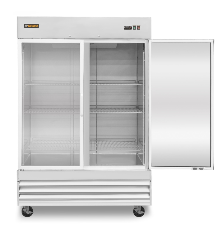 Refrigerador Vertical de Acero Inoxidable con Puerta de Cristal 41 pies REVECRI-47