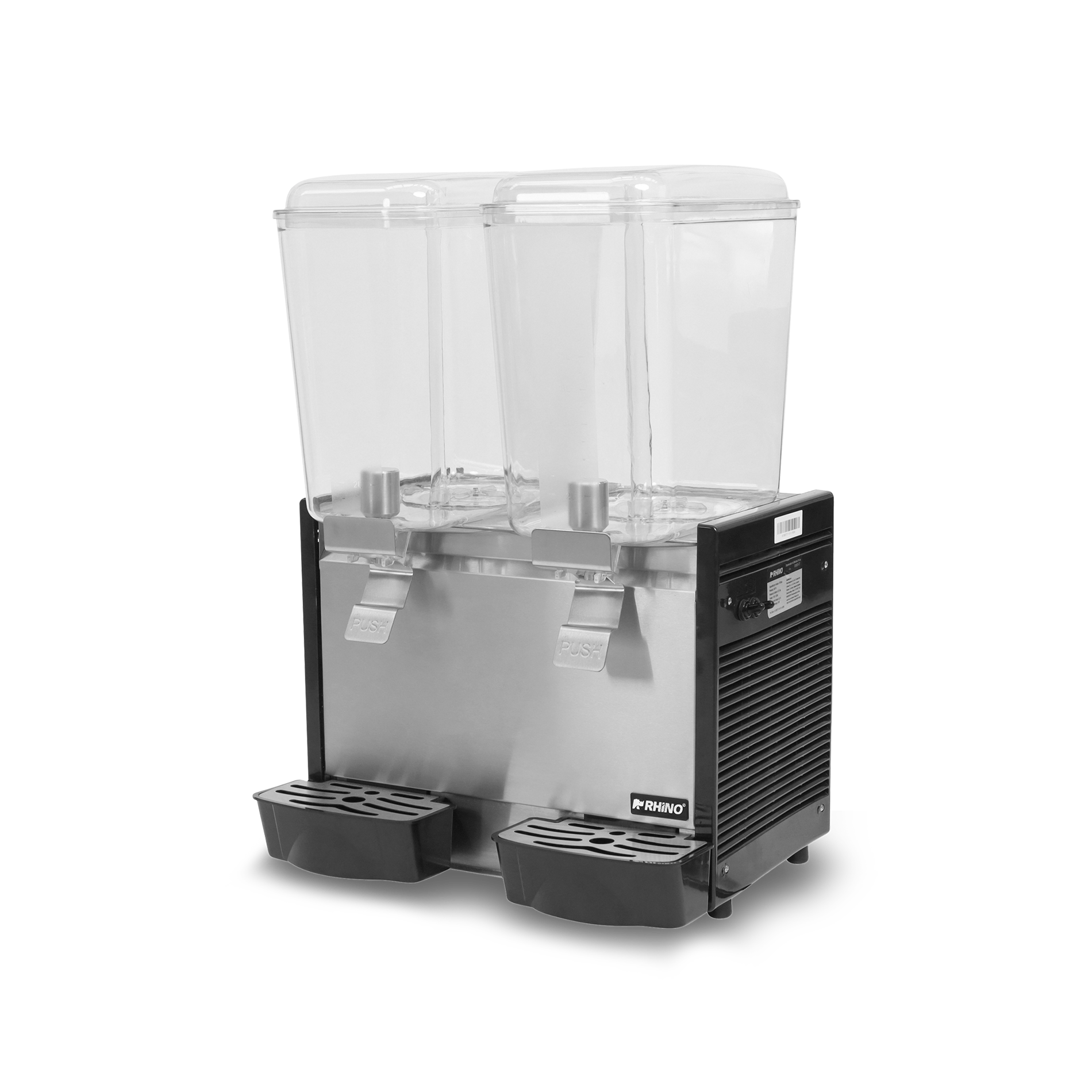 Dispensador de bebidas frías, 2 tanques con capacidad de 18 litros c/u