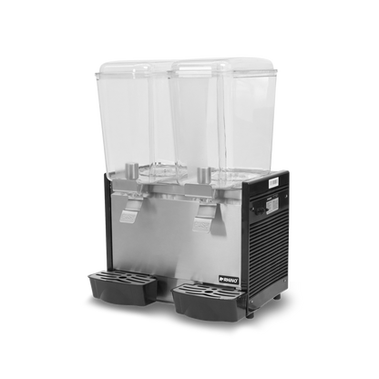 Dispensador de bebidas frías, 2 tanques con capacidad de 18 litros c/u