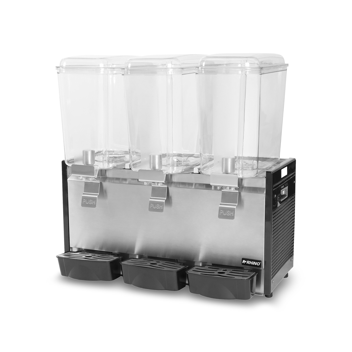 Dispensador de bebidas frías, 3 tanques con capacidad de 18 litros c/u