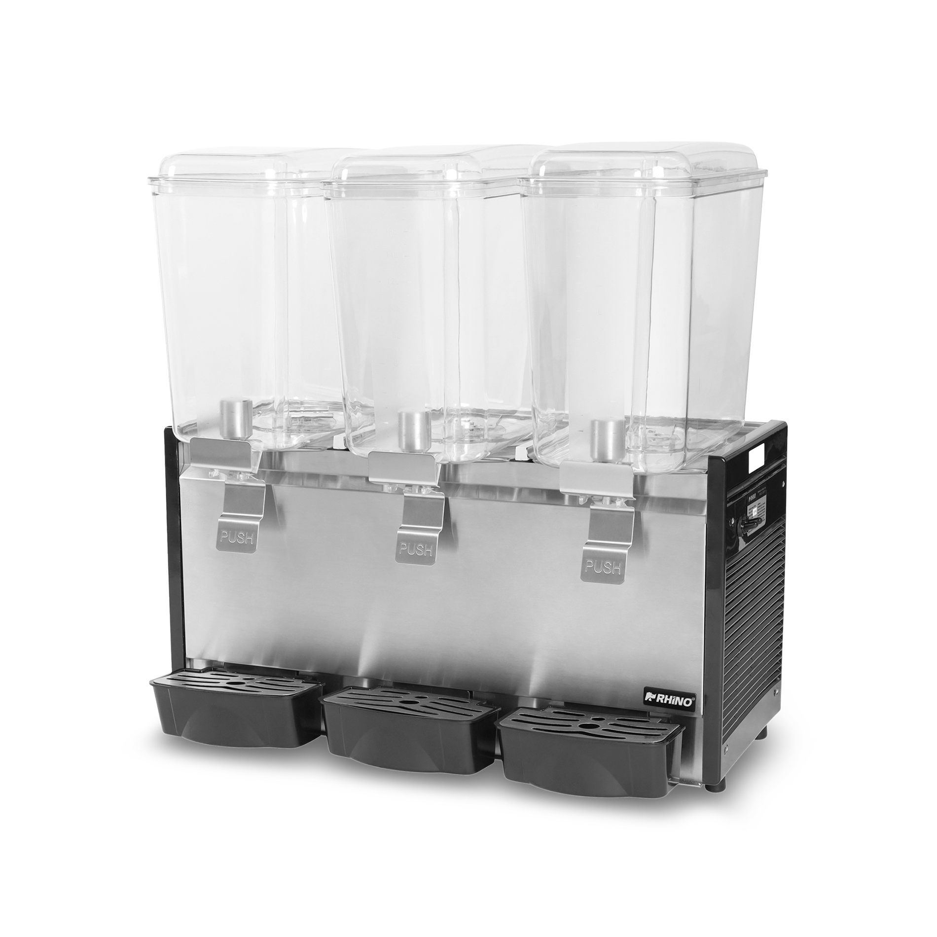 Dispensador de bebidas frías, 3 tanques con capacidad de 18 litros c/u