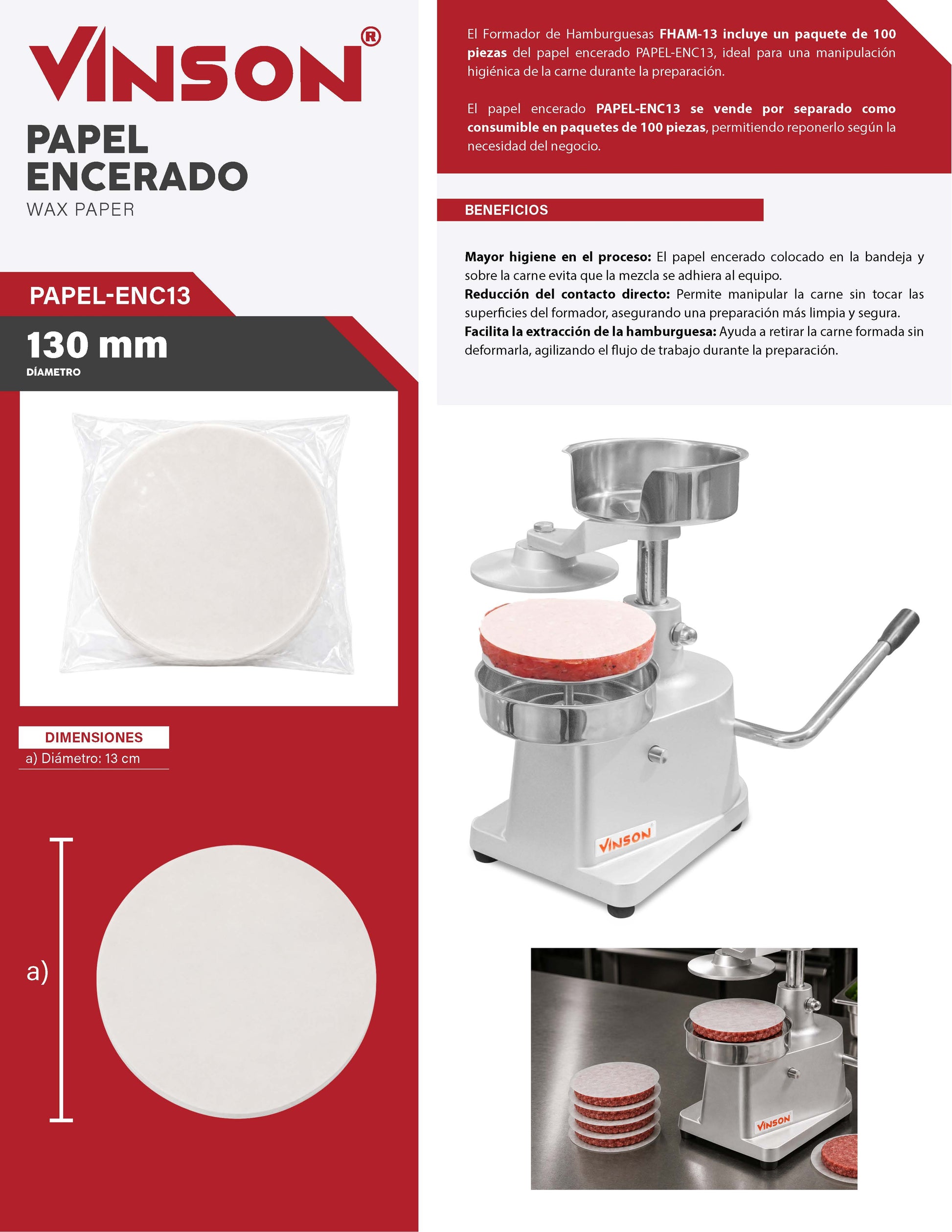 Papel Encerado 130 mm PAPEL-ENC13