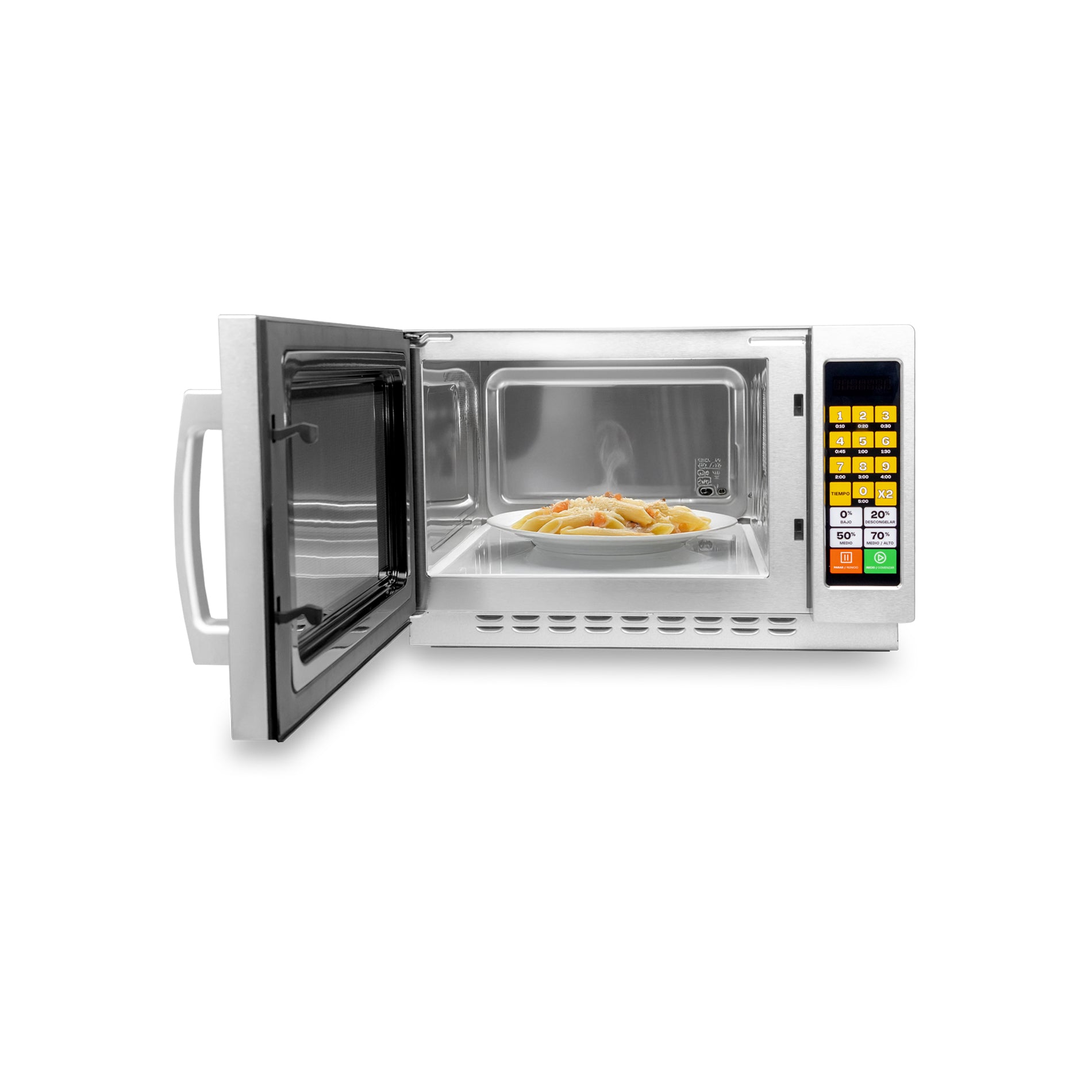 Horno de microondas 1.2 pies digital. Potencia de 1,000 W, consumo 1,600 W,