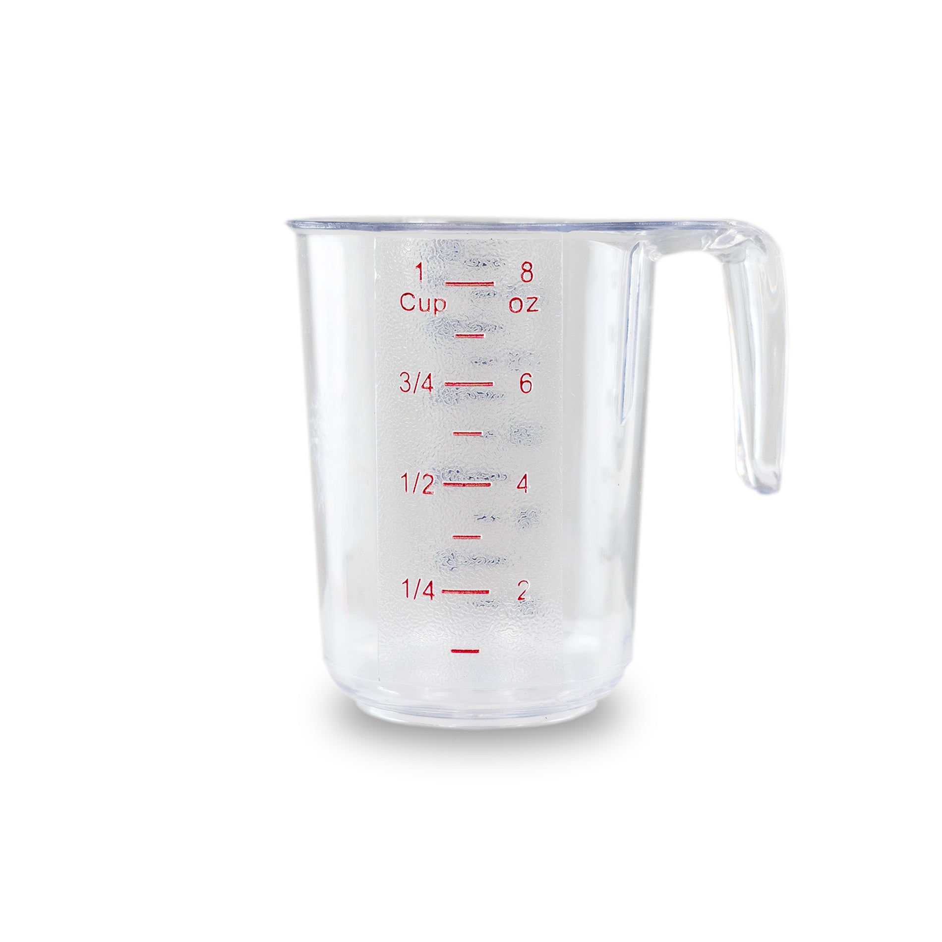 Jarra de policarbonato medidora graduada, capacidad de 250 ml.