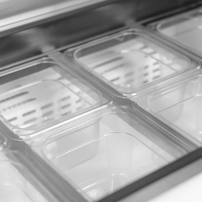 Mesa refrigerada de preparación 6.9 pies.