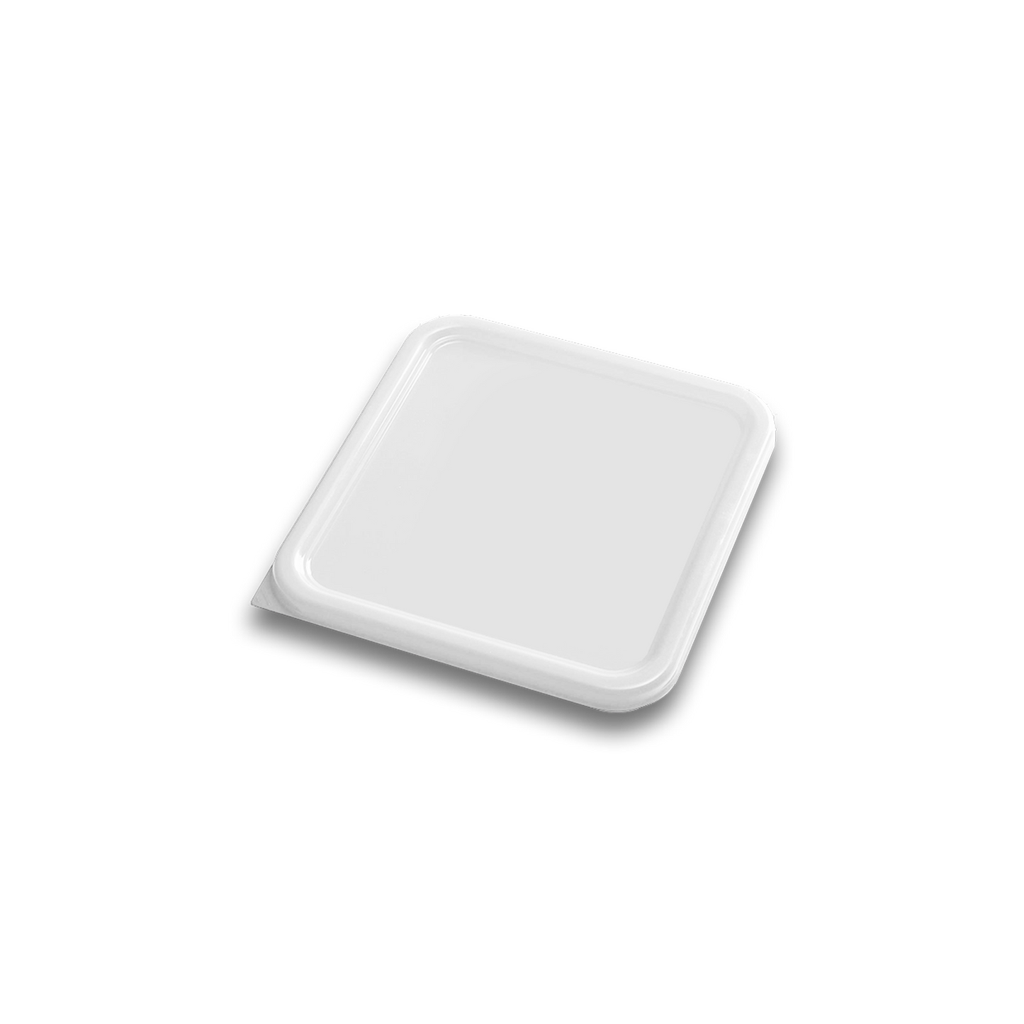 Tapa de polietileno, color blanca para recipiente cuadrado de 2 y 4 qt. TAPECU-24B