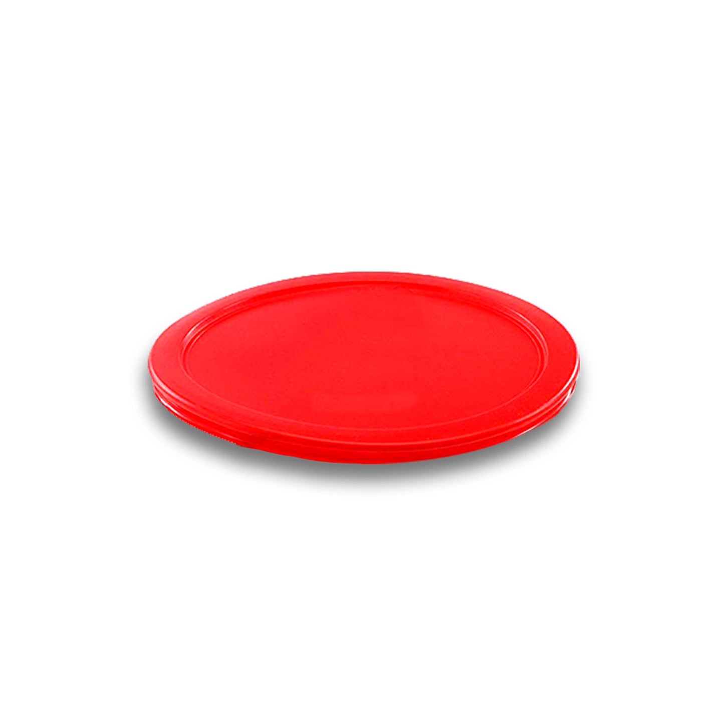 Tapa de polietileno, color roja para recipiete redondo de 12 y 18 qt.