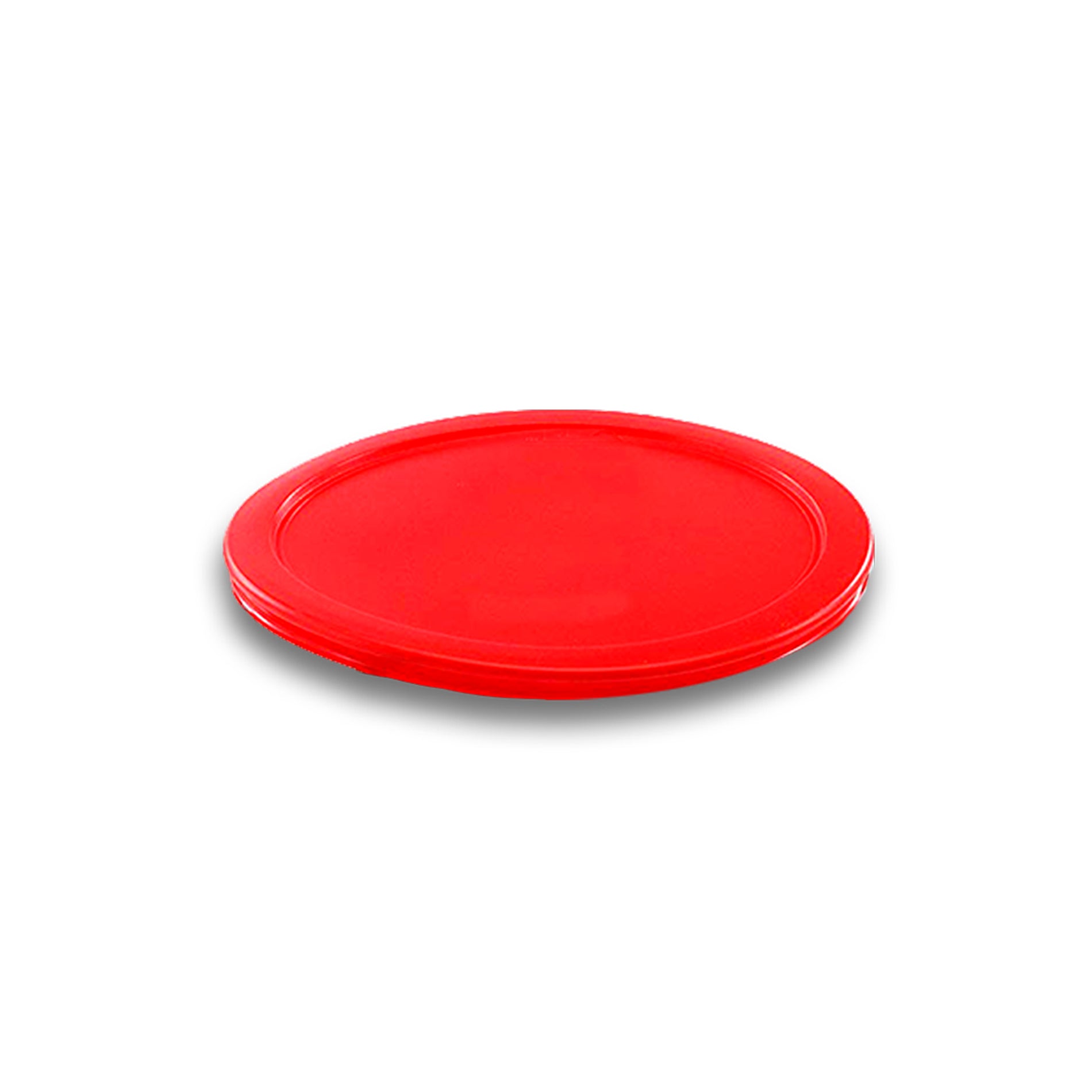 Tapa de polietileno, color roja para recipiete redondo de 12 y 18 qt.