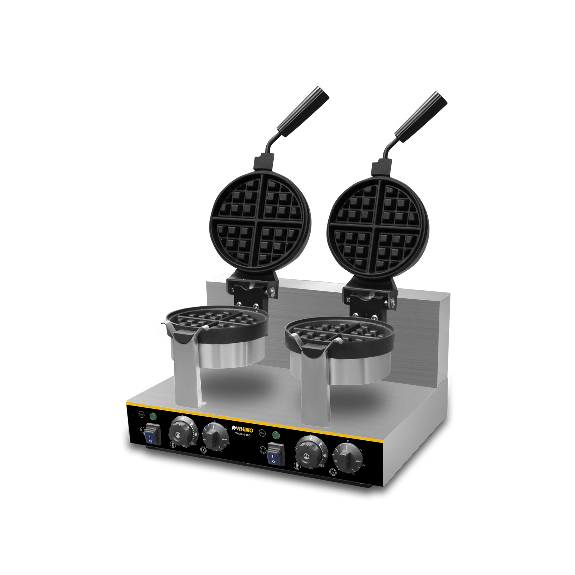 Waflera belga giratoria doble