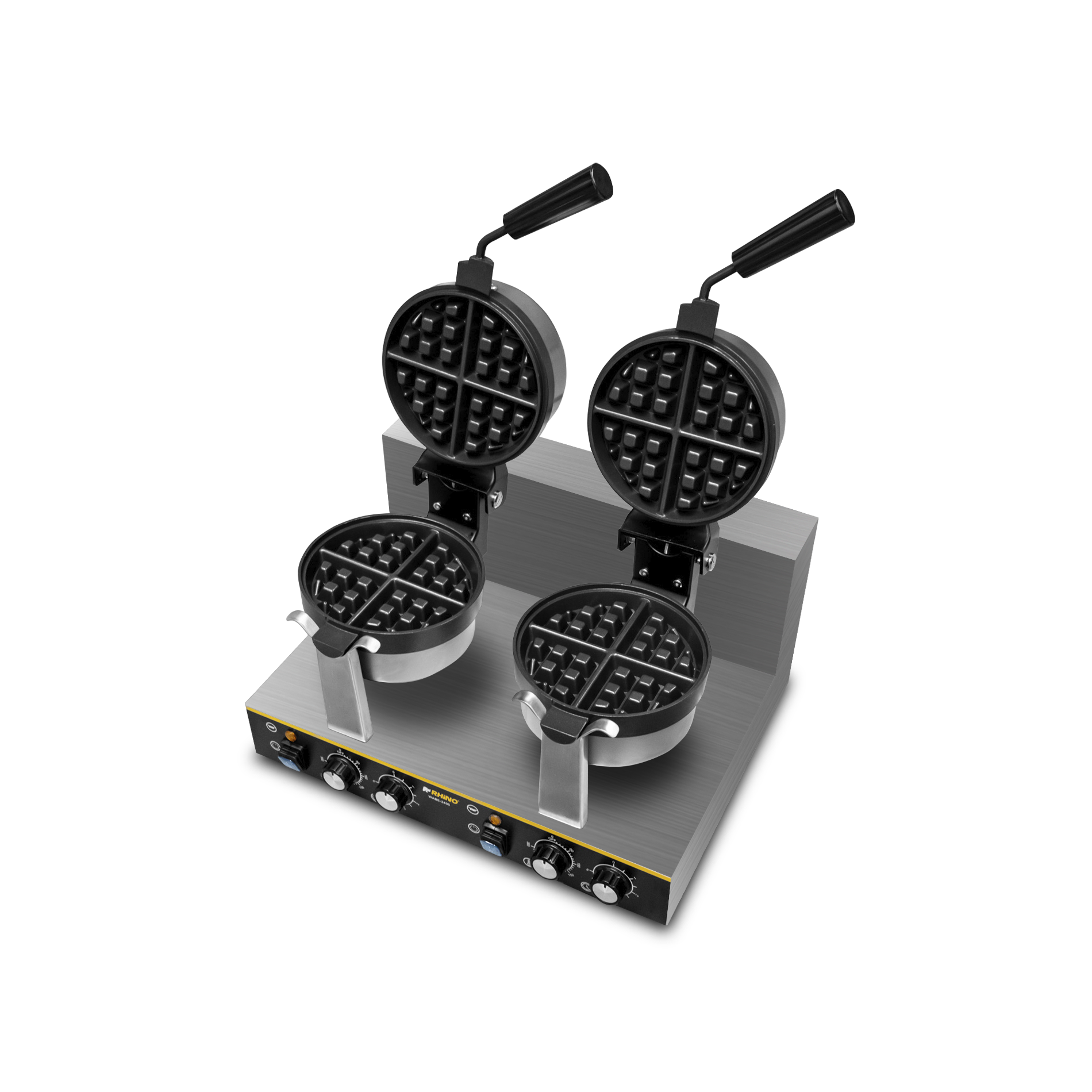 Waflera belga giratoria doble