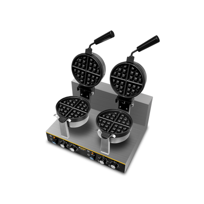 Waflera belga giratoria doble