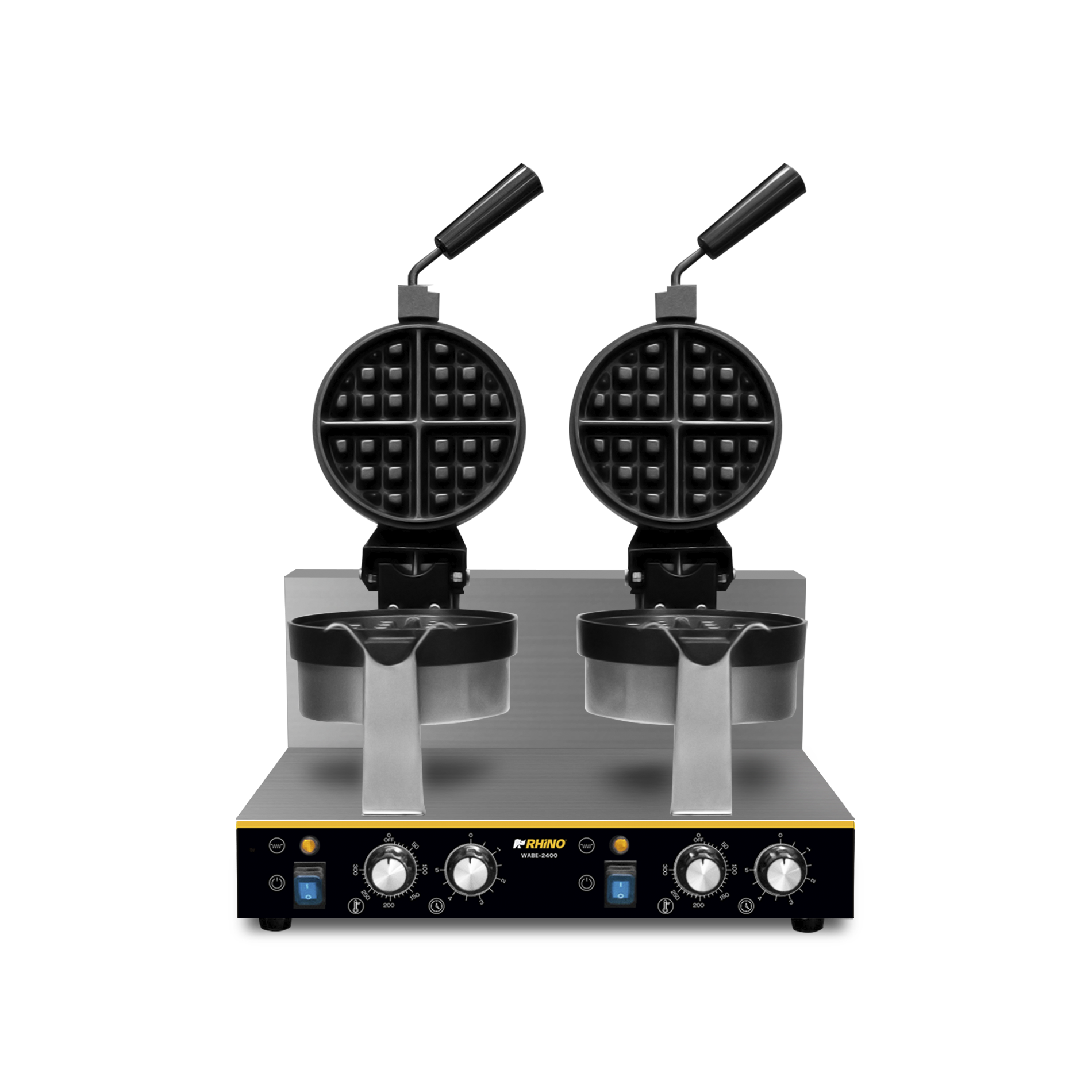 Waflera belga giratoria doble