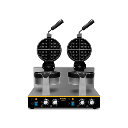 Waflera belga giratoria doble